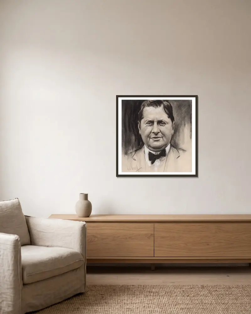 William Wrigley, Jr., Samuel Johnson Woolf v rámu na stěně