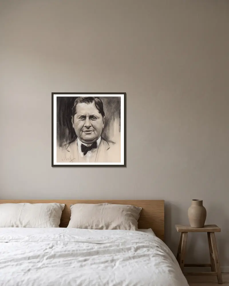 William Wrigley, Jr., Samuel Johnson Woolf v rámu na stěně