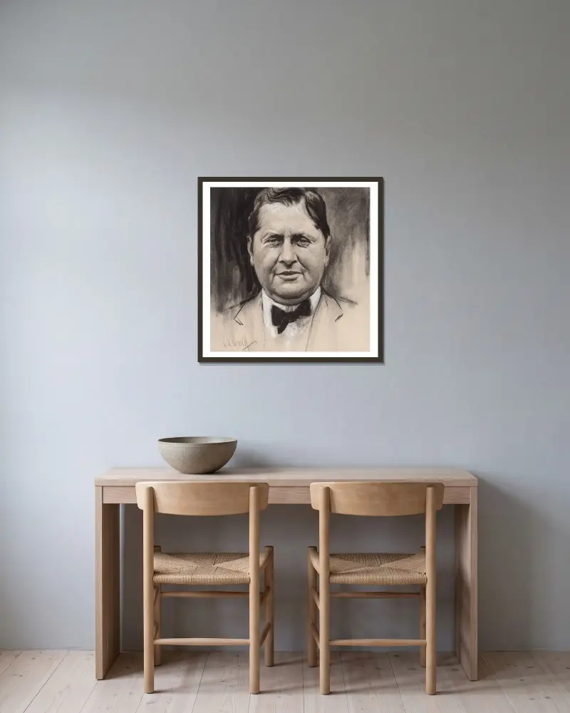 William Wrigley, Jr., Samuel Johnson Woolf v rámu na stěně