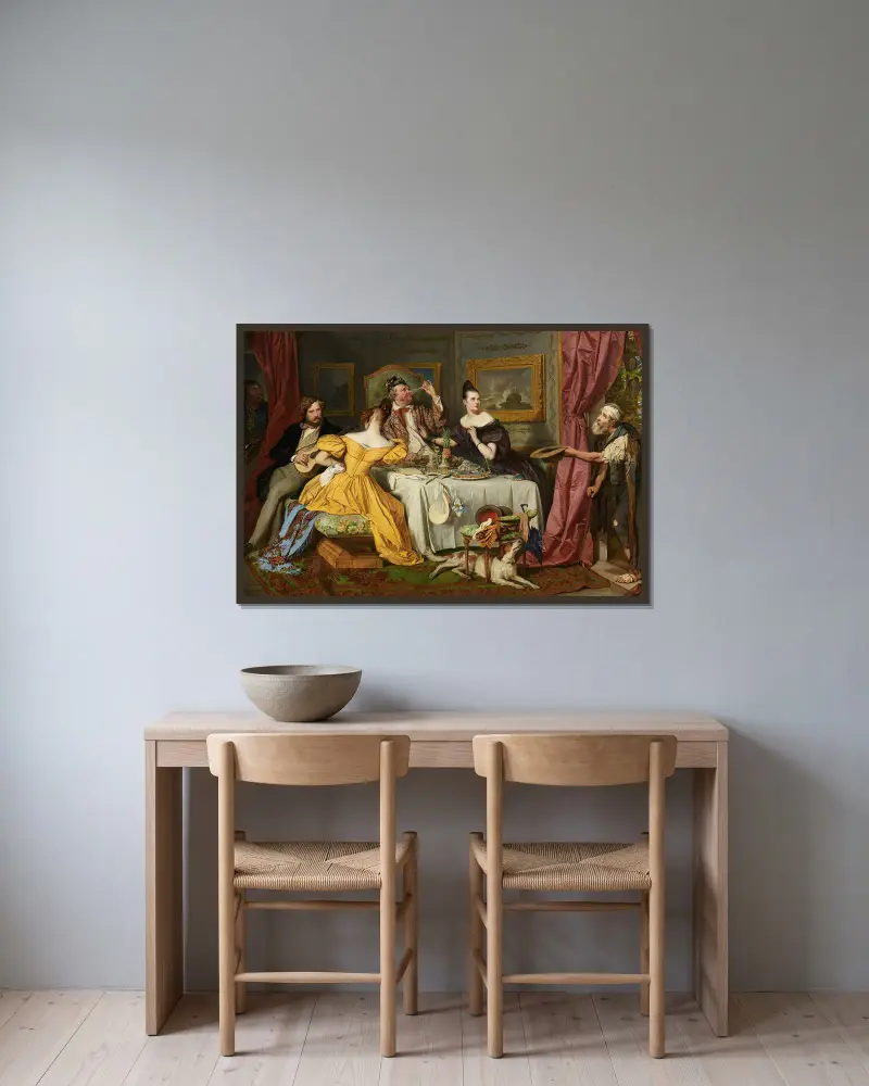 Bohatý hýřil, Josef Danhauser v rámu na stěně