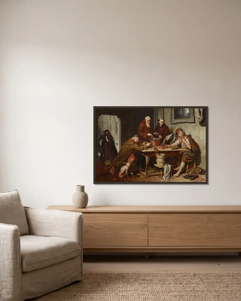 Klostersoppan, Josef Danhauser v rámu na stěně