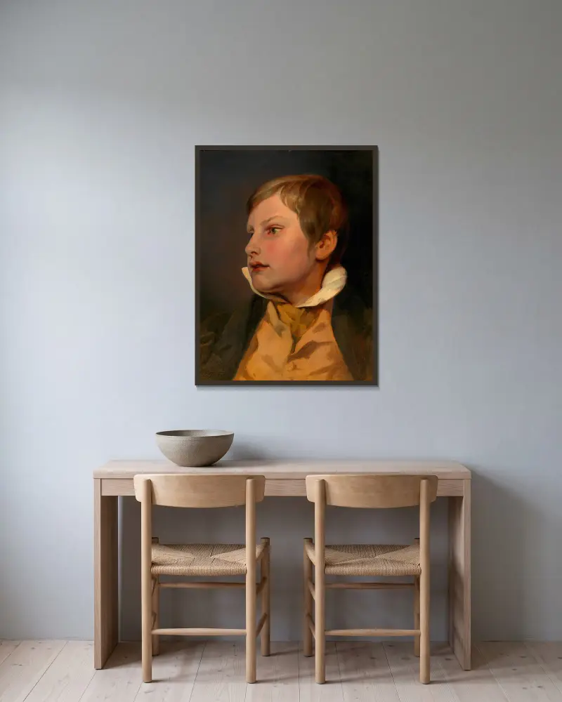 Portrét chlapce (Carl Danhauser), Josef Danhauser v rámu na stěně