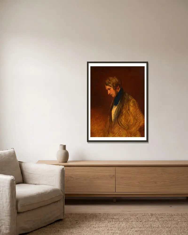 Autoportret, Josef Danhauser w ramie na ścianie
