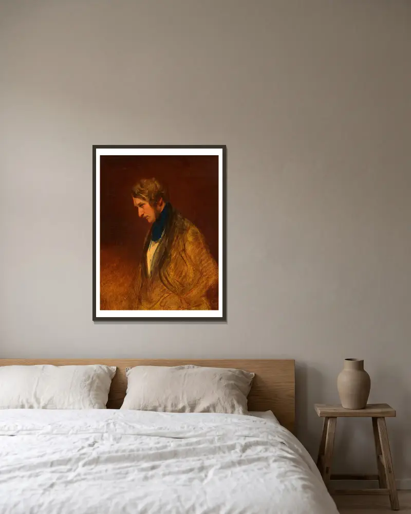 Autoportret, Josef Danhauser w ramie na ścianie
