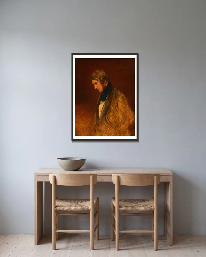 Autoportret, Josef Danhauser w ramie na ścianie