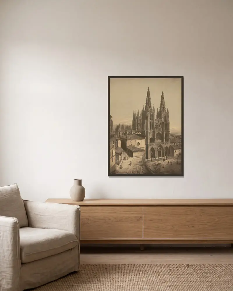 Catedral de Sant Salvador, Bruges av Josef Langl inramad på en vägg