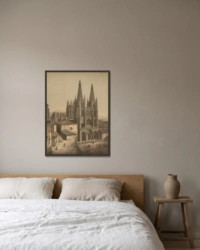 Catedral de Sant Salvador, Bruges av Josef Langl inramad på en vägg