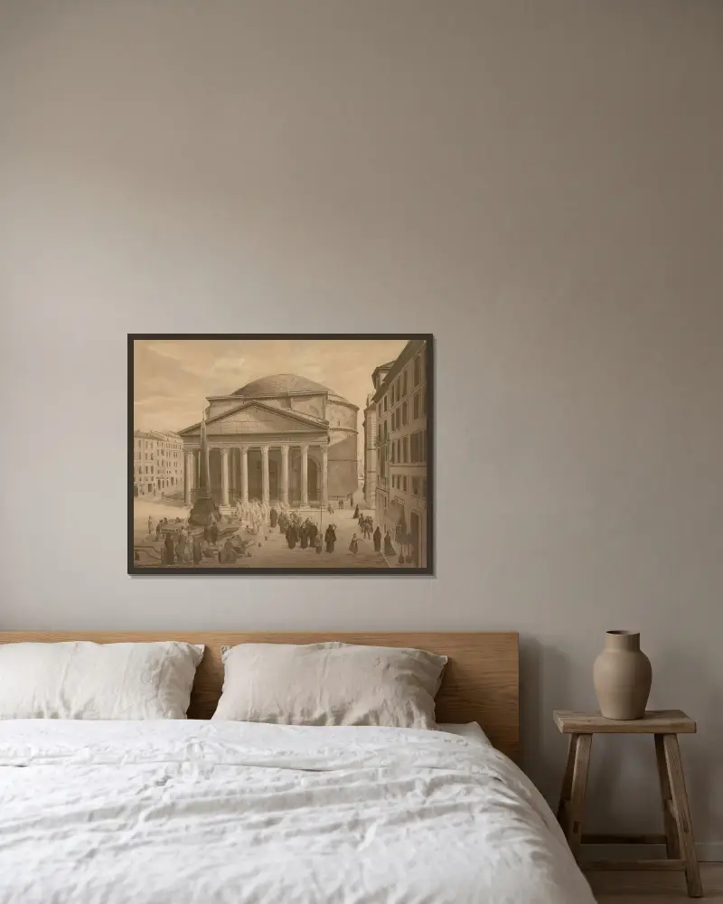 Pantheon av Josef Langl inramad på en vägg
