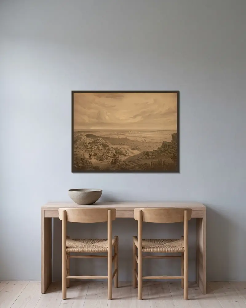 Syrakus von Josef Langl gerahmt an einer Wand