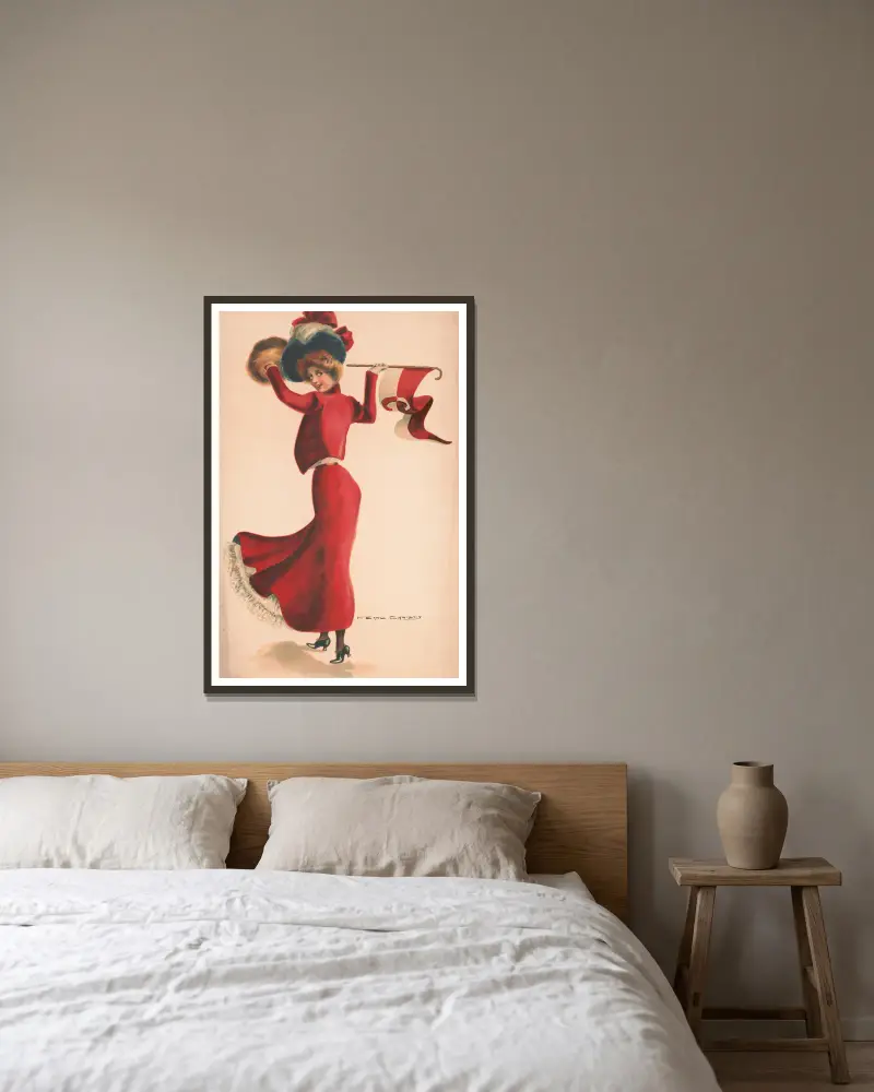 Cornell girl #9 von Joseph Hoover gerahmt an einer Wand