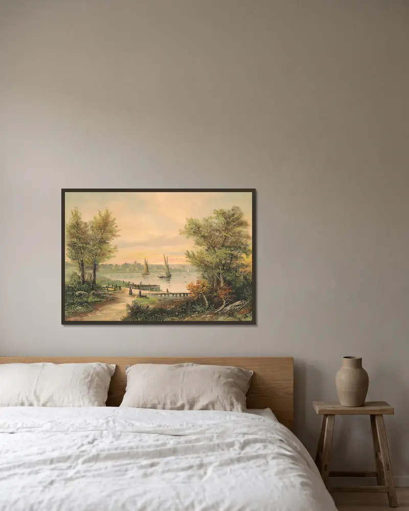See Chapauqua von Joseph Hoover gerahmt an einer Wand