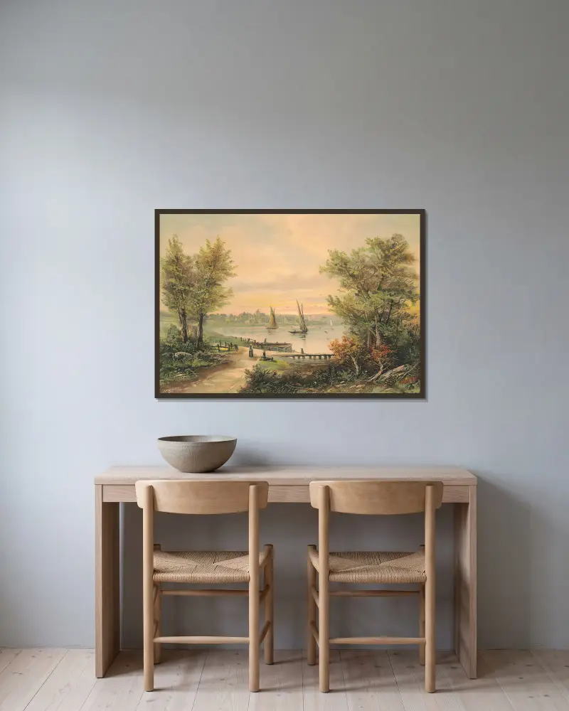 See Chapauqua von Joseph Hoover gerahmt an einer Wand