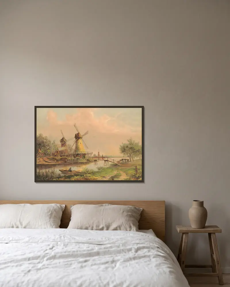 Summer in Holland av Joseph Hoover inramad på en vägg