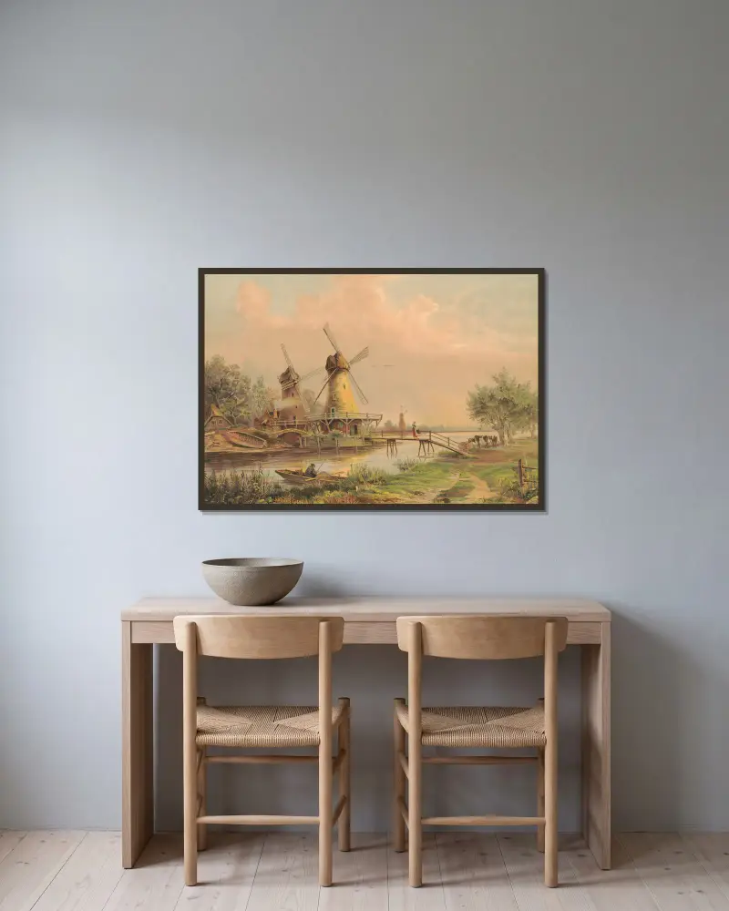 Summer in Holland av Joseph Hoover inramad på en vägg