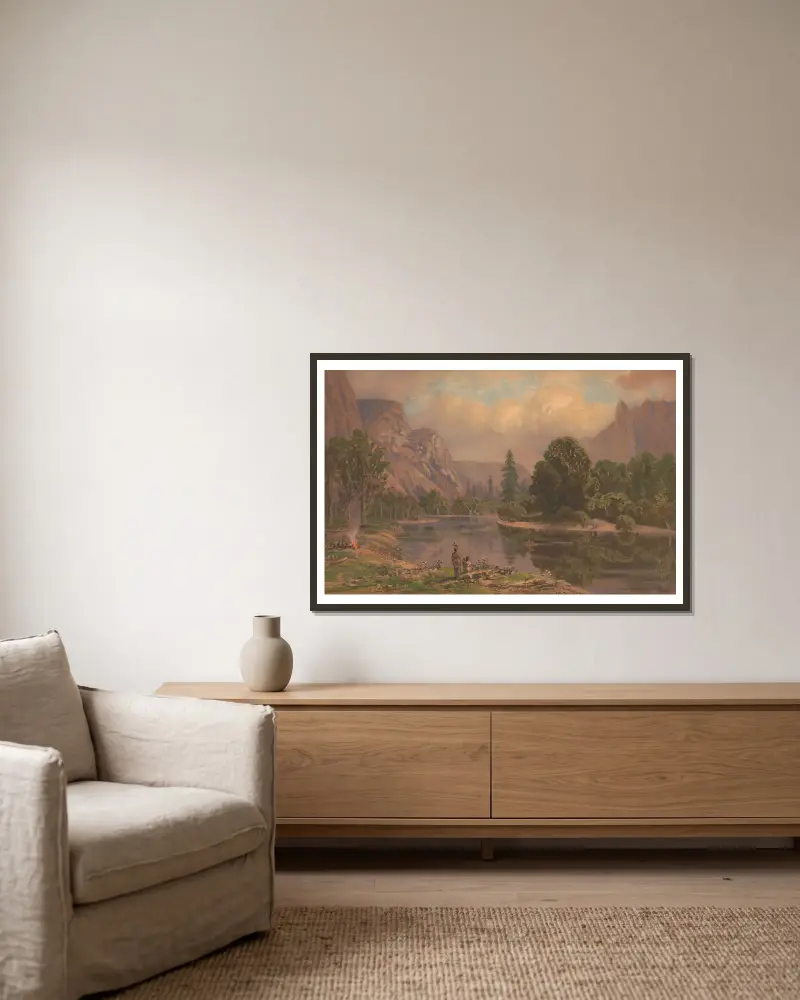 Yosemite Valley von Joseph Hoover gerahmt an einer Wand