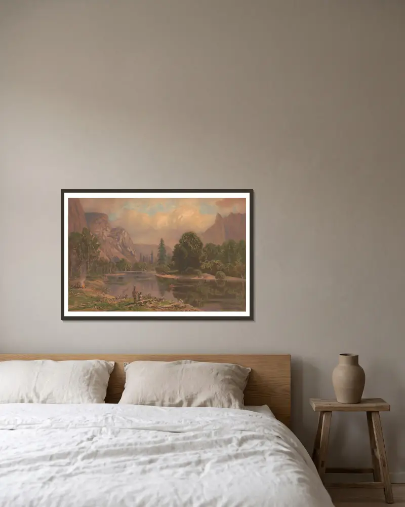 Yosemite Valley von Joseph Hoover gerahmt an einer Wand