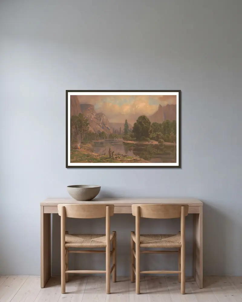 Yosemite Valley von Joseph Hoover gerahmt an einer Wand