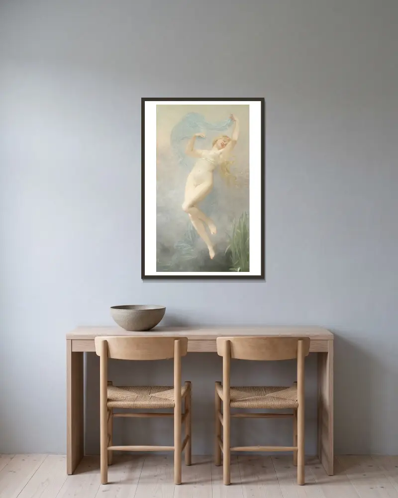 Die Morgenröte von Jules Joseph Lefebvre gerahmt an einer Wand