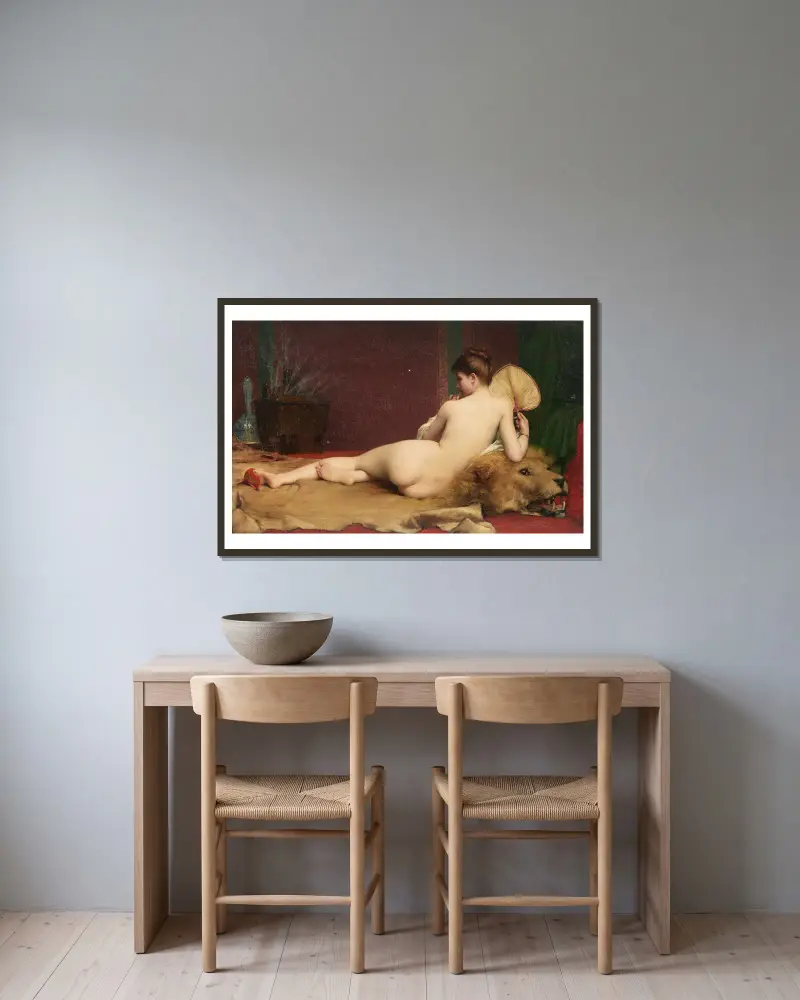 Odaliska, – Nr. 1, Jules Joseph Lefebvre v rámu na stěně