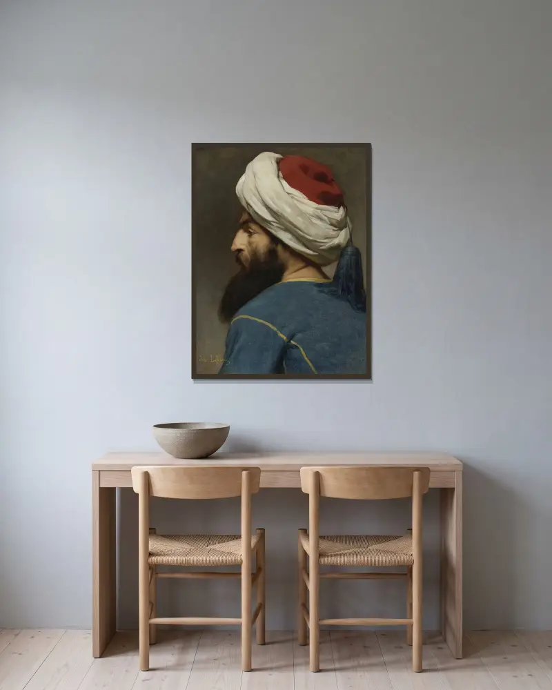 Portrait Of An Ottoman av Jules Joseph Lefebvre inramad på en vägg