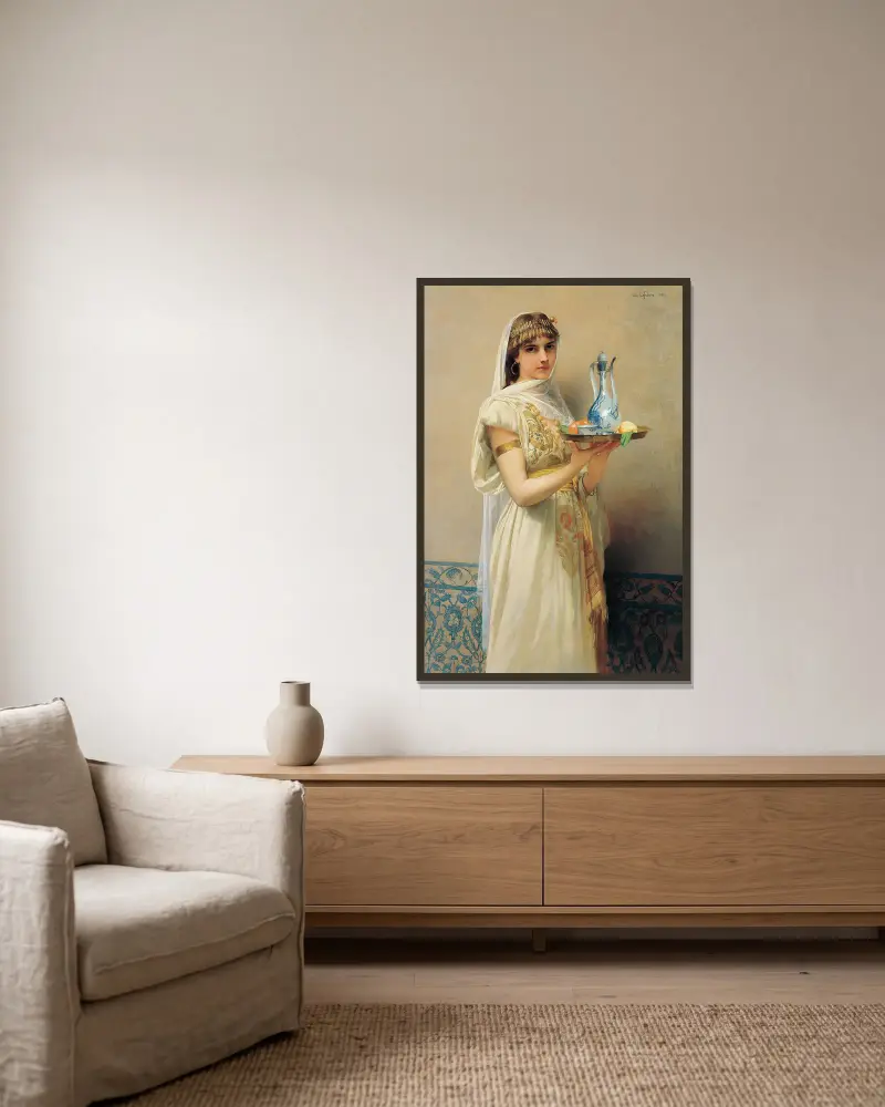 Služka, Jules Joseph Lefebvre v rámu na stěně