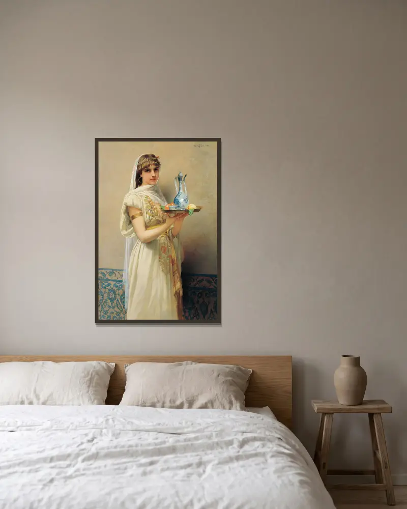 Služka, Jules Joseph Lefebvre v rámu na stěně