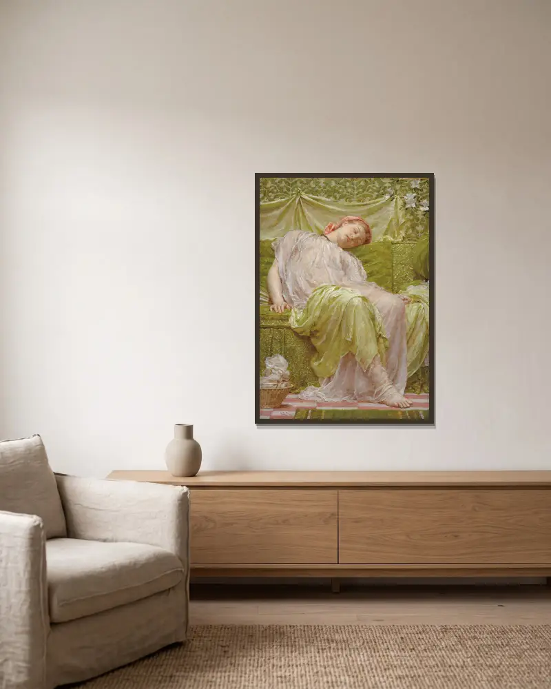 Pracovní košík, Albert Joseph Moore v rámu na stěně