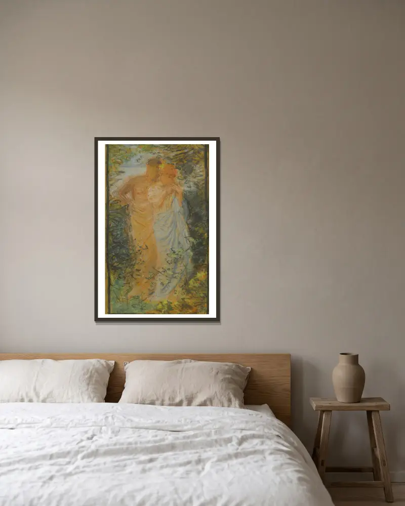 Milenci, Albert Joseph Moore v rámu na stěně