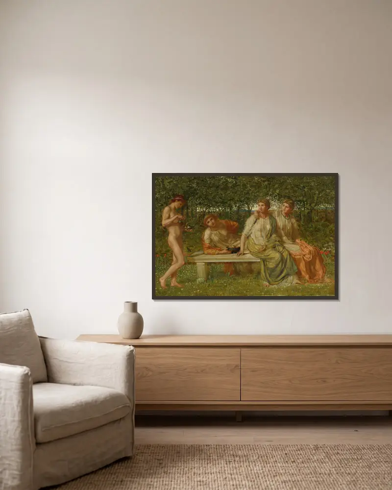 Mramorová lavice, Albert Joseph Moore v rámu na stěně