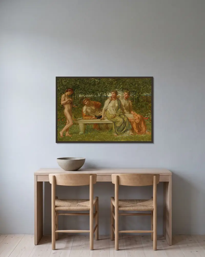 Mramorová lavice, Albert Joseph Moore v rámu na stěně
