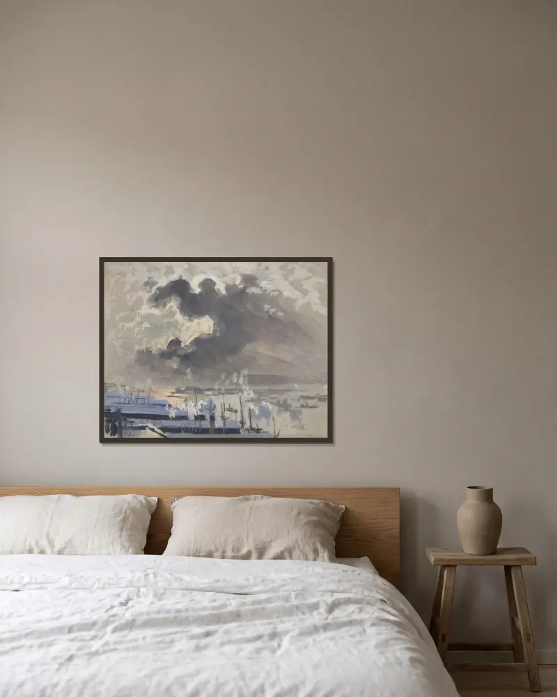 Storms Coming Up von Joseph Pennell gerahmt an einer Wand