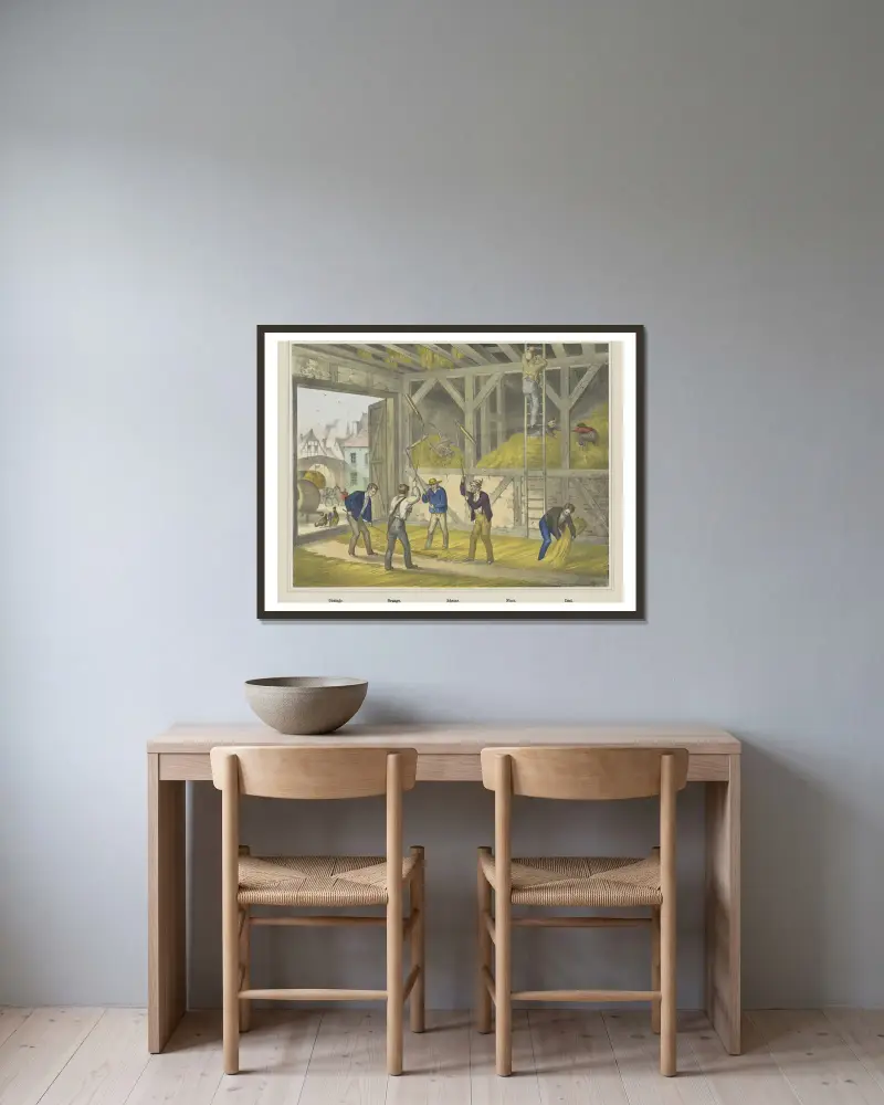 Boden von Joseph Scholz gerahmt an einer Wand