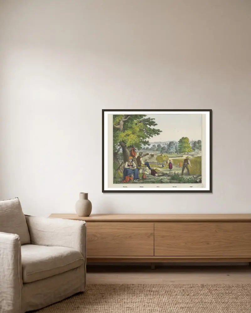 Ernte von Joseph Scholz gerahmt an einer Wand
