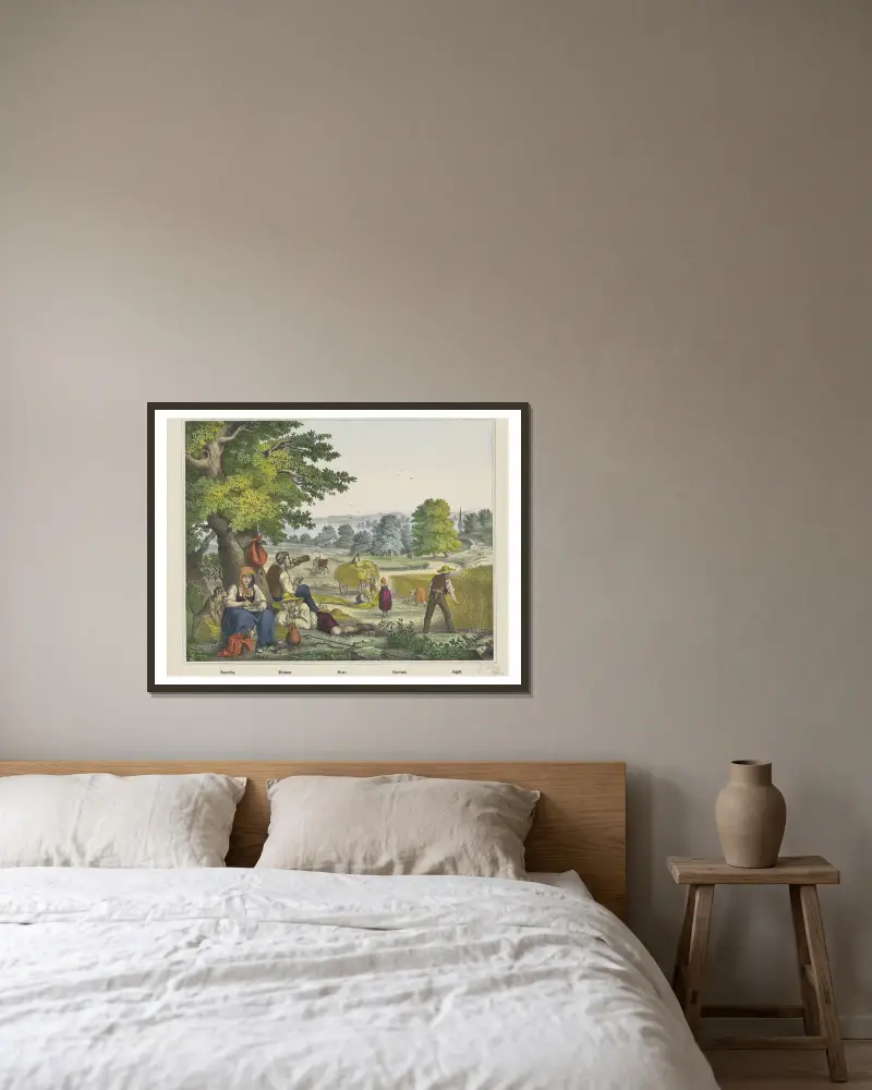 Ernte von Joseph Scholz gerahmt an einer Wand