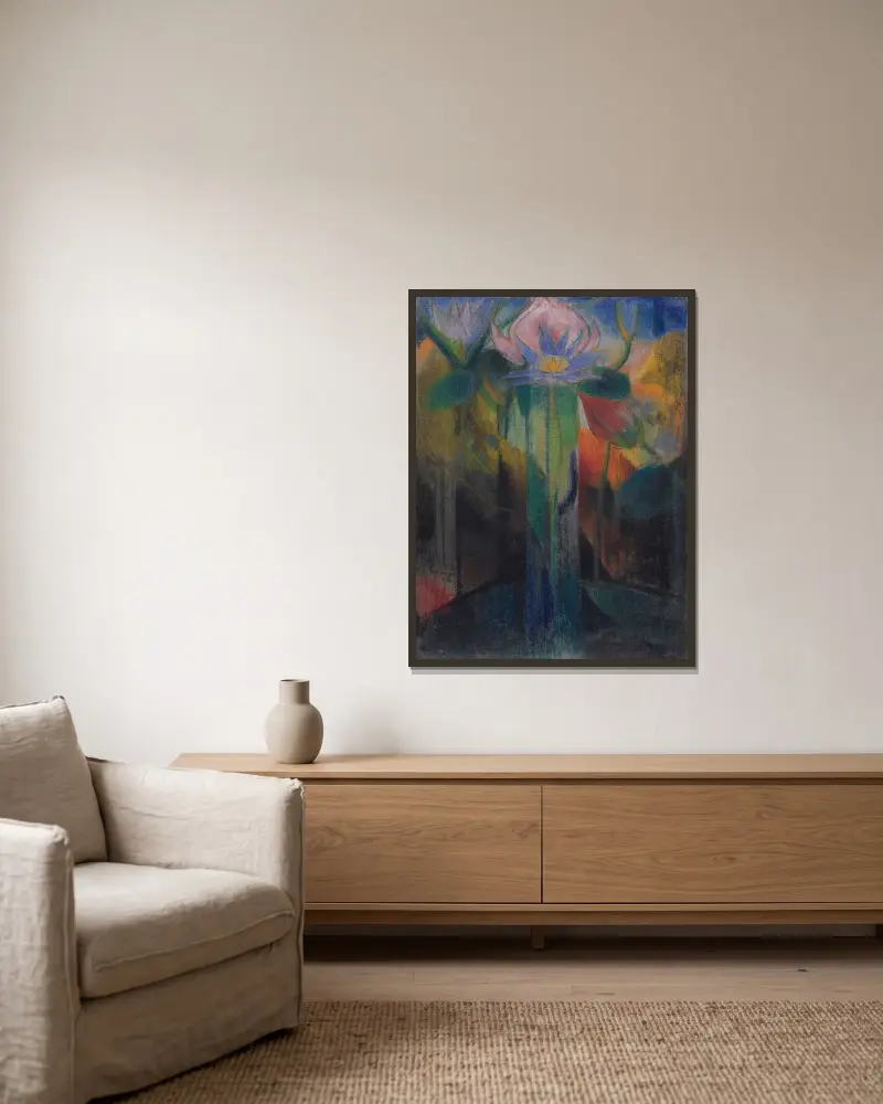 Dżunglowe listowie, Joseph Stella w ramie na ścianie