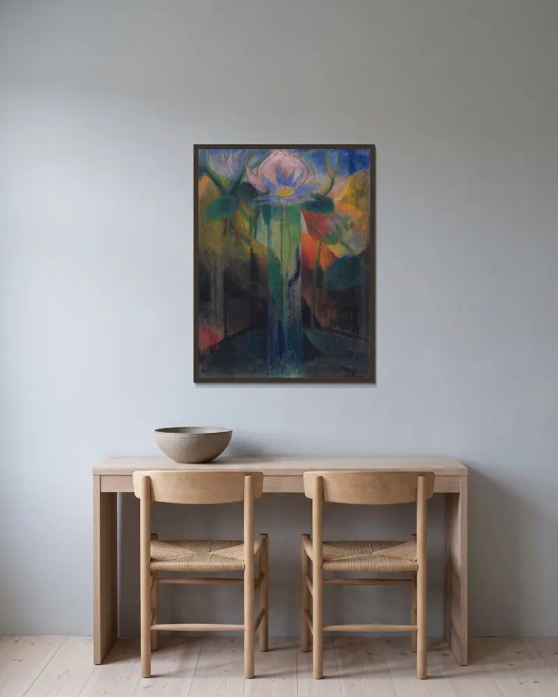 Dżunglowe listowie, Joseph Stella w ramie na ścianie