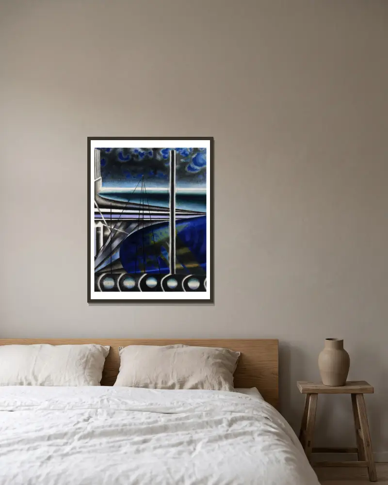 Metropolitan Port, Joseph Stella v rámu na stěně