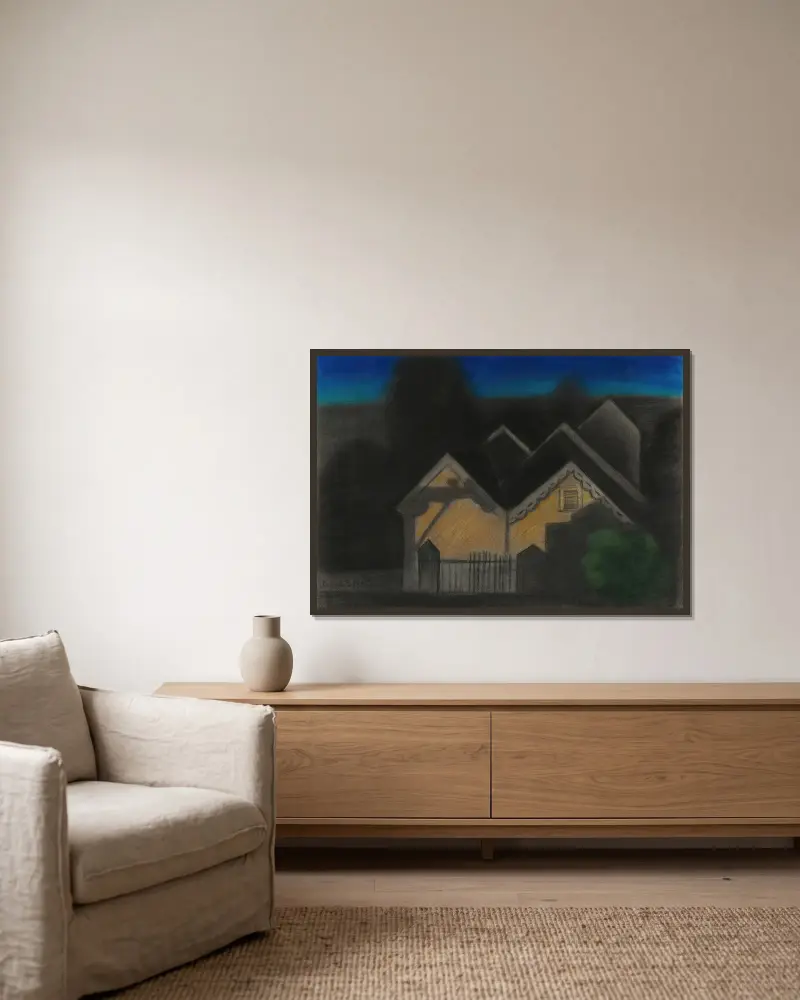 Nokturn II, Joseph Stella v rámu na stěně