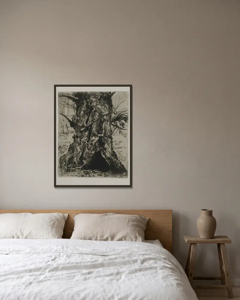 Kmen stromu, Joseph Stella v rámu na stěně