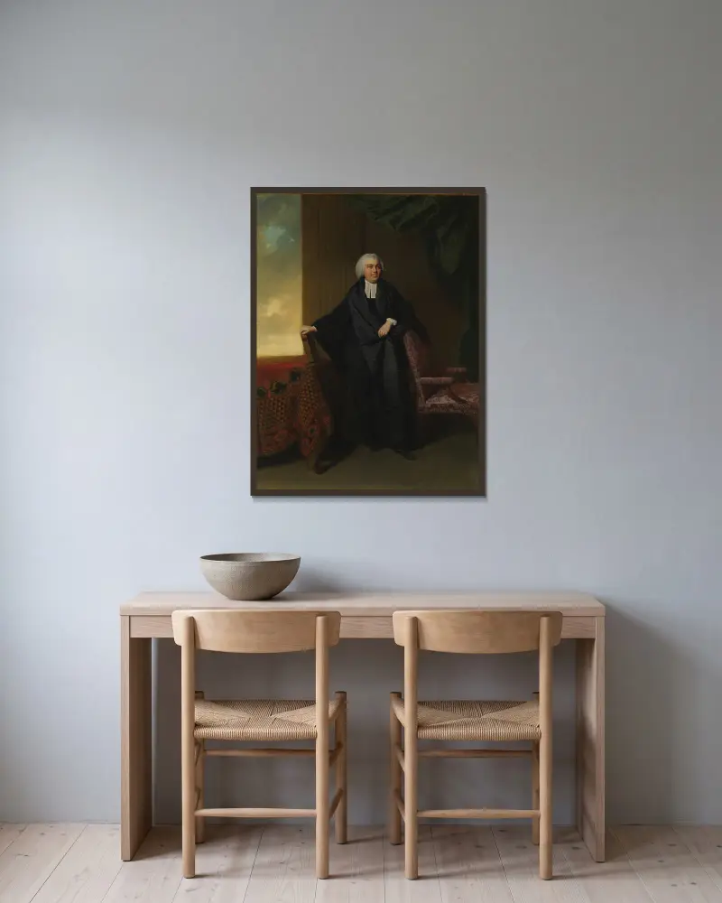 The Reverend Philip Cocks (1735–1797) av Johan Joseph Zoffany inramad på en vägg
