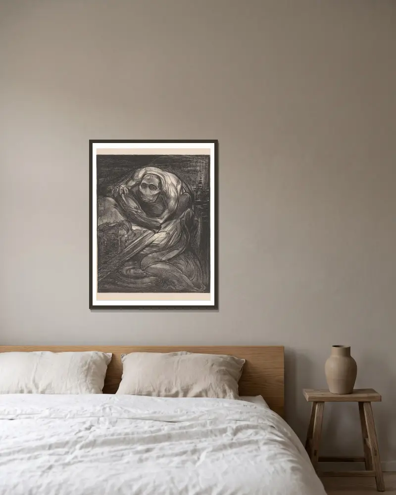 Monster met schaal av Johannes Josephus Aarts inramad på en vägg