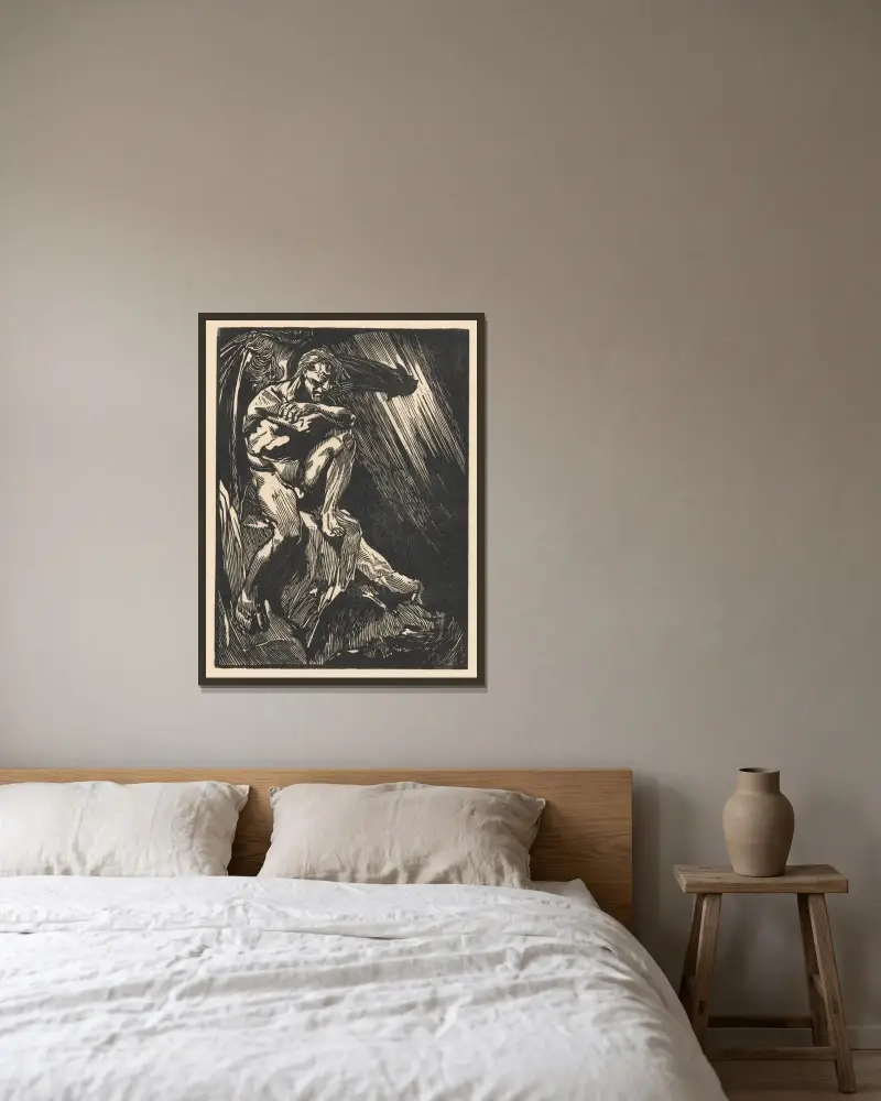 Satan av Johannes Josephus Aarts inramad på en vägg