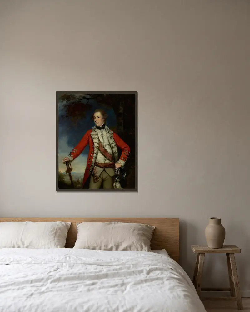 Captain Arthur Blake av Sir Joshua Reynolds inramad på en vägg