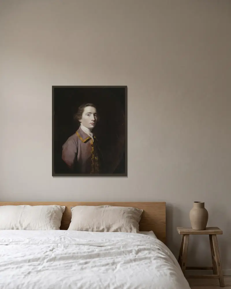 Charles Carroll of Carrollton av Sir Joshua Reynolds inramad på en vägg