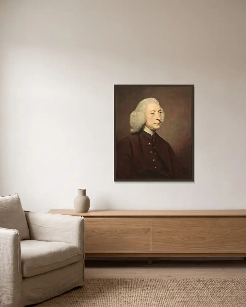 Dr John Armstrong av Sir Joshua Reynolds inramad på en vägg