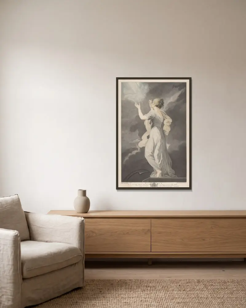 Hope av Sir Joshua Reynolds inramad på en vägg