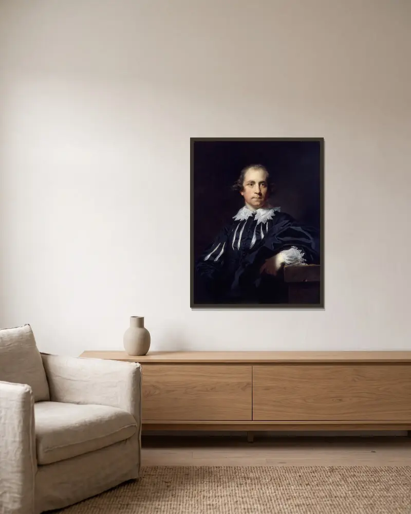 John Julius Angerstein av Sir Joshua Reynolds inramad på en vägg