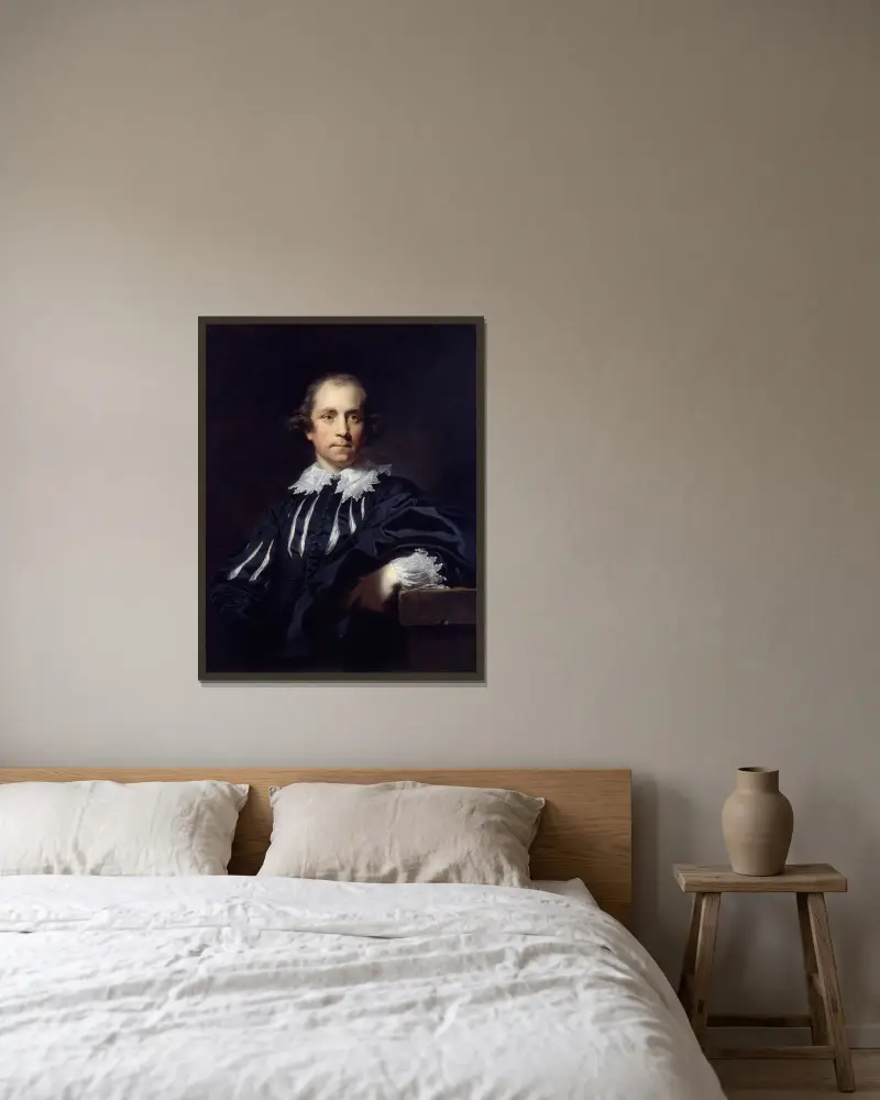 John Julius Angerstein av Sir Joshua Reynolds inramad på en vägg