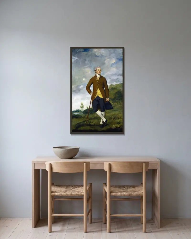 John Musters av Sir Joshua Reynolds inramad på en vägg