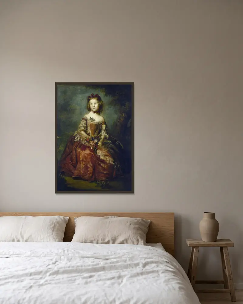 Lady Elizabeth Hamilton av Sir Joshua Reynolds inramad på en vägg